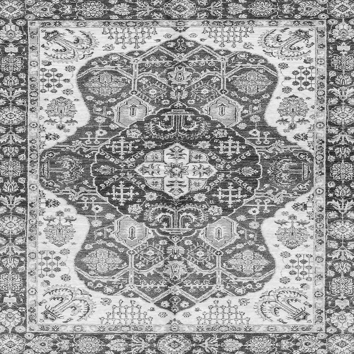 Square Machine Washable Abstract Gray Modern Rug, wshabs3294gry