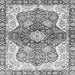 Square Machine Washable Abstract Gray Modern Rug, wshabs3294gry