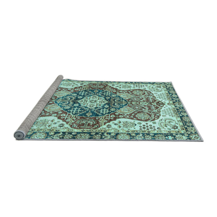 Sideview of Machine Washable Abstract Light Blue Modern Rug, wshabs3294lblu