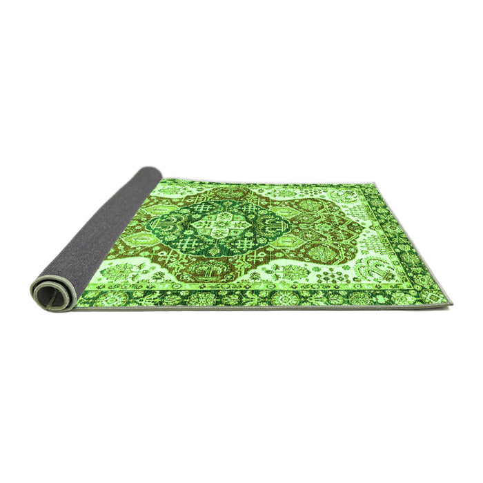 Sideview of Abstract Green Modern Rug, abs3294grn
