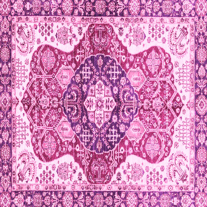 Square Abstract Pink Modern Rug, abs3294pnk