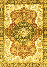 Abstract Yellow Modern Rug, abs3294yw