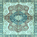 Square Abstract Light Blue Modern Rug, abs3294lblu