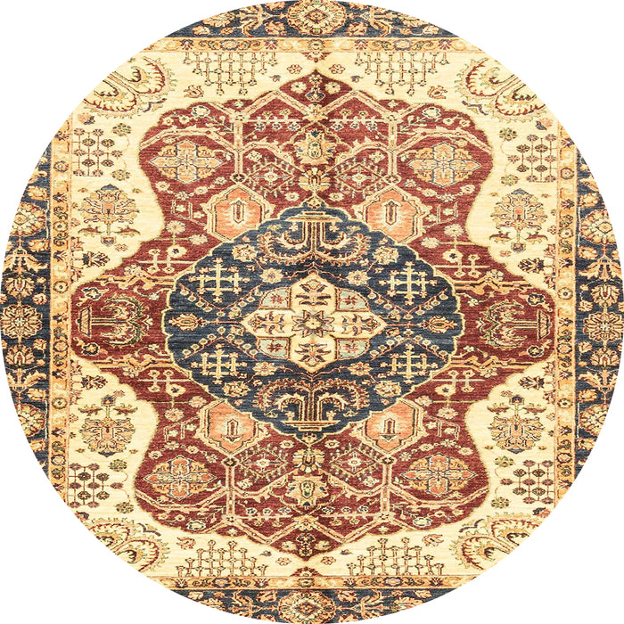 Round Abstract Red Modern Rug, abs3294