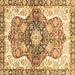 Square Abstract Brown Modern Rug, abs3294brn