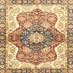 Square Machine Washable Abstract Red Rug, wshabs3294