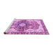 Sideview of Machine Washable Abstract Purple Modern Area Rugs, wshabs3294pur