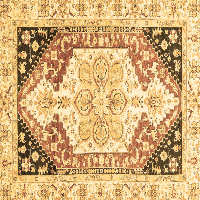Square Abstract Brown Modern Rug, abs3295brn