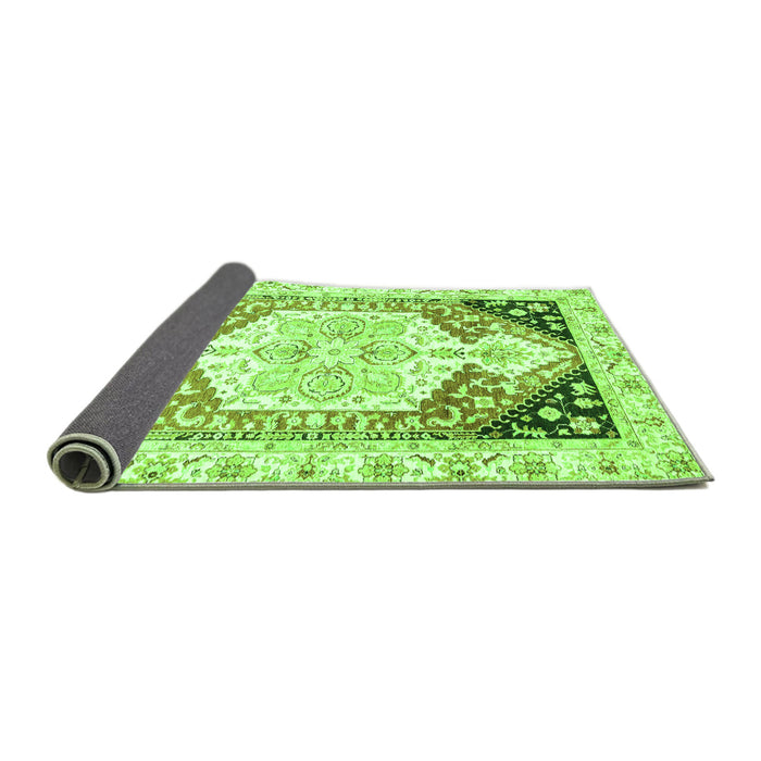 Sideview of Abstract Green Modern Rug, abs3295grn