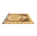 Sideview of Machine Washable Abstract Brown Modern Rug, wshabs3295brn