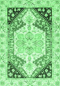 Abstract Emerald Green Modern Rug, abs3295emgrn