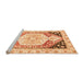 Sideview of Machine Washable Abstract Orange Modern Area Rugs, wshabs3295org