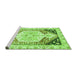 Sideview of Machine Washable Abstract Green Modern Area Rugs, wshabs3295grn