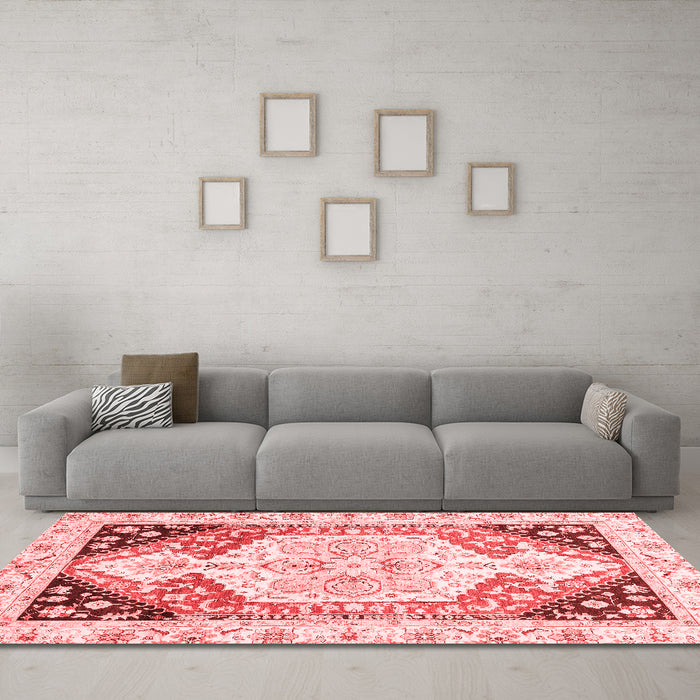 Modern Red Washable Rugs