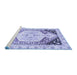 Sideview of Machine Washable Abstract Blue Modern Rug, wshabs3295blu