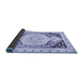 Sideview of Abstract Blue Modern Rug, abs3295blu