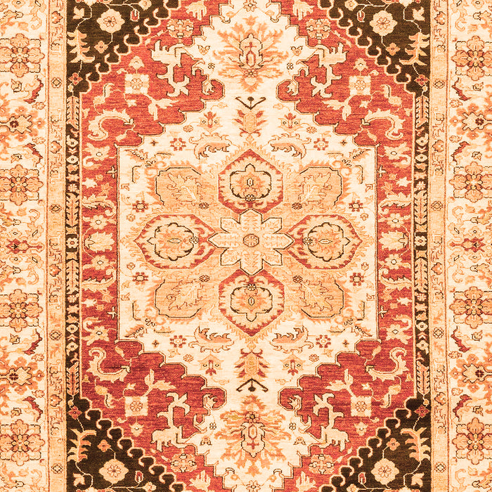 Machine Washable Abstract Orange Modern Area Rugs, wshabs3295org