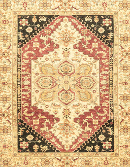 Abstract Chocolate Brown Modern Rug, abs3295