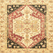 Square Machine Washable Abstract Chocolate Brown Rug, wshabs3295