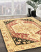 Machine Washable Abstract Chocolate Brown Rug in a Family Room, wshabs3295