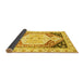 Sideview of Abstract Yellow Modern Rug, abs3295yw