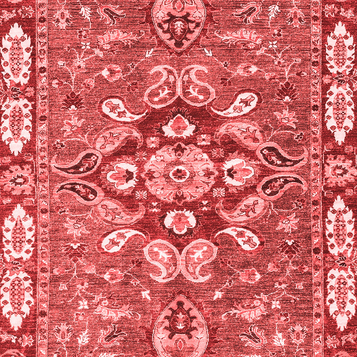 Machine Washable Geometric Red Traditional Rug, wshabs3296red