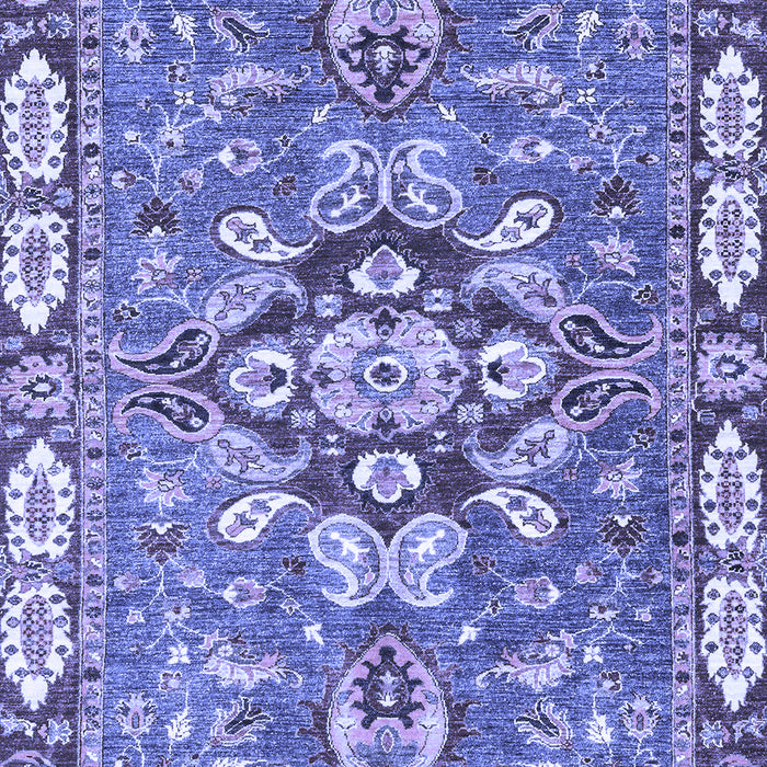 Machine Washable Geometric Blue Traditional Rug, wshabs3296blu
