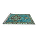 Sideview of Machine Washable Geometric Light Blue Traditional Rug, wshabs3296lblu