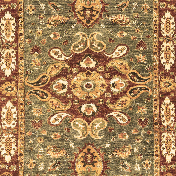 Machine Washable Geometric Brown Traditional Rug, wshabs3296brn