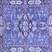 Square Geometric Blue Traditional Rug, abs3296blu