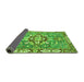 Sideview of Geometric Green Traditional Rug, abs3296grn