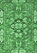 Machine Washable Geometric Emerald Green Traditional Area Rugs, wshabs3296emgrn