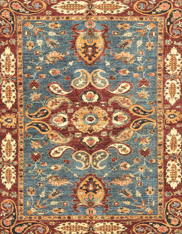 Machine Washable Abstract Brown Red Rug, wshabs3296