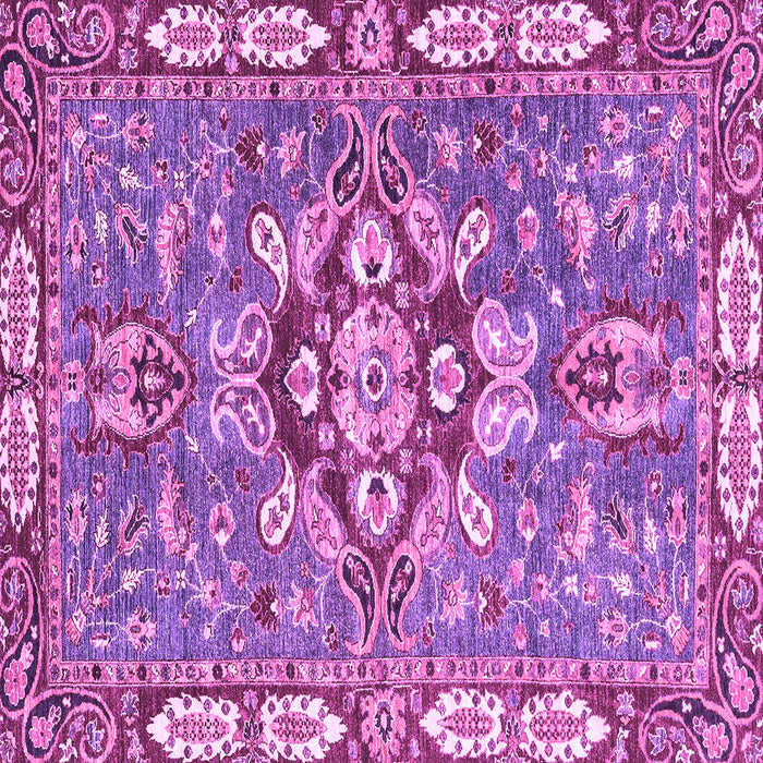Square Machine Washable Geometric Purple Traditional Area Rugs, wshabs3296pur