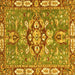 Square Geometric Yellow Traditional Rug, abs3296yw