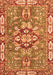 Machine Washable Geometric Orange Traditional Area Rugs, wshabs3296org