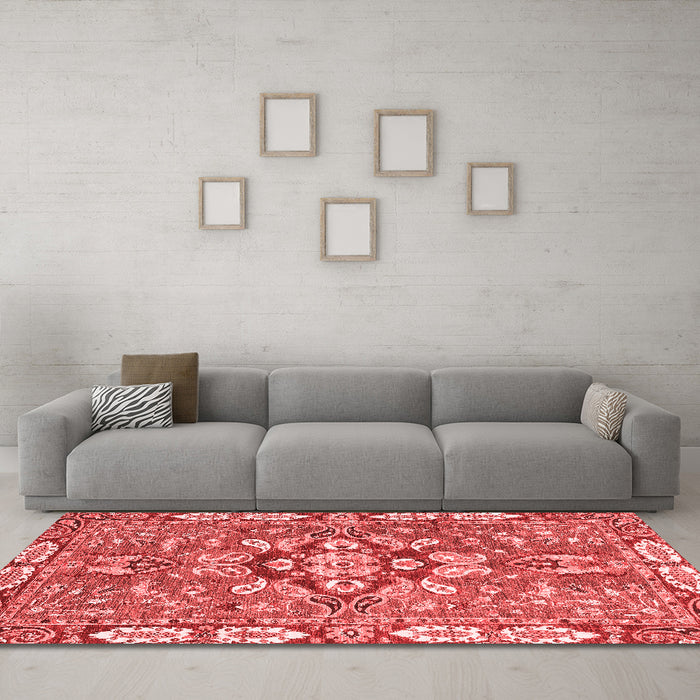 Traditional Red Washable Rugs