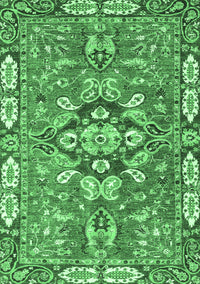 Geometric Emerald Green Traditional Rug, abs3296emgrn