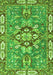 Machine Washable Geometric Green Traditional Area Rugs, wshabs3296grn