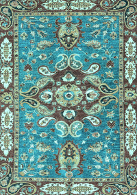 Geometric Light Blue Traditional Rug, abs3296lblu