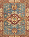 Abstract Brown Red Geometric Rug, abs3296