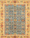 Abstract Gold Brown Oriental Rug, abs3297