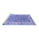 Sideview of Machine Washable Oriental Blue Traditional Rug, wshabs3297blu