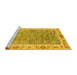 Sideview of Machine Washable Oriental Yellow Traditional Rug, wshabs3297yw