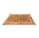 Sideview of Machine Washable Oriental Orange Traditional Area Rugs, wshabs3297org