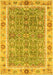 Machine Washable Oriental Yellow Traditional Rug, wshabs3297yw