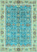 Machine Washable Oriental Light Blue Traditional Rug, wshabs3297lblu