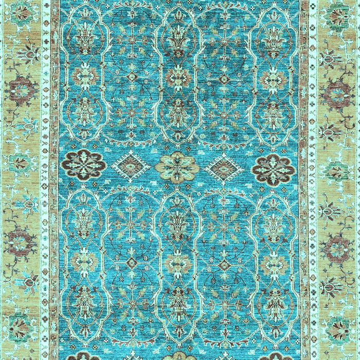 Machine Washable Oriental Light Blue Traditional Rug, wshabs3297lblu