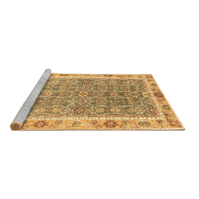 Sideview of Machine Washable Oriental Brown Traditional Rug, wshabs3297brn
