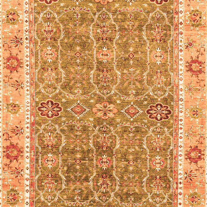 Machine Washable Oriental Orange Traditional Area Rugs, wshabs3297org